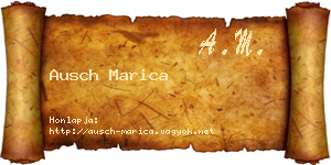 Ausch Marica névjegykártya